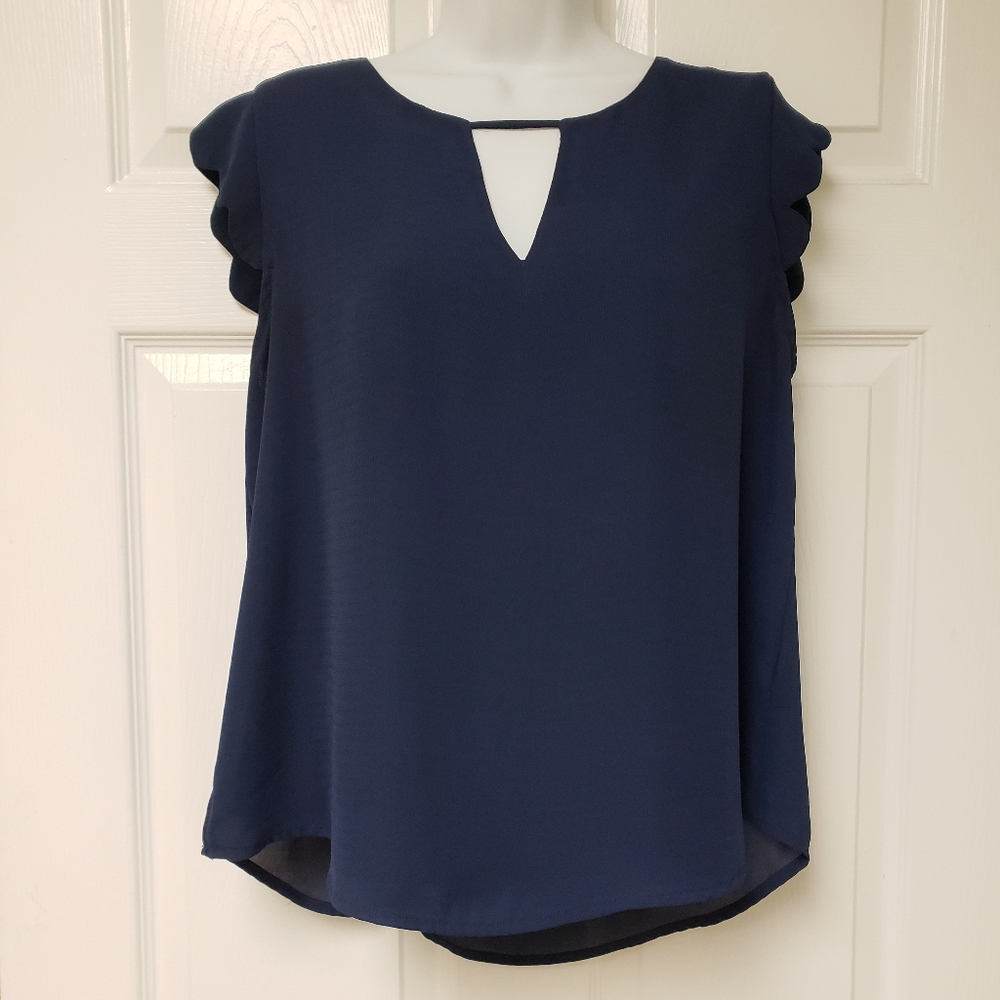Sweet Wanderer, large, blue, blouse